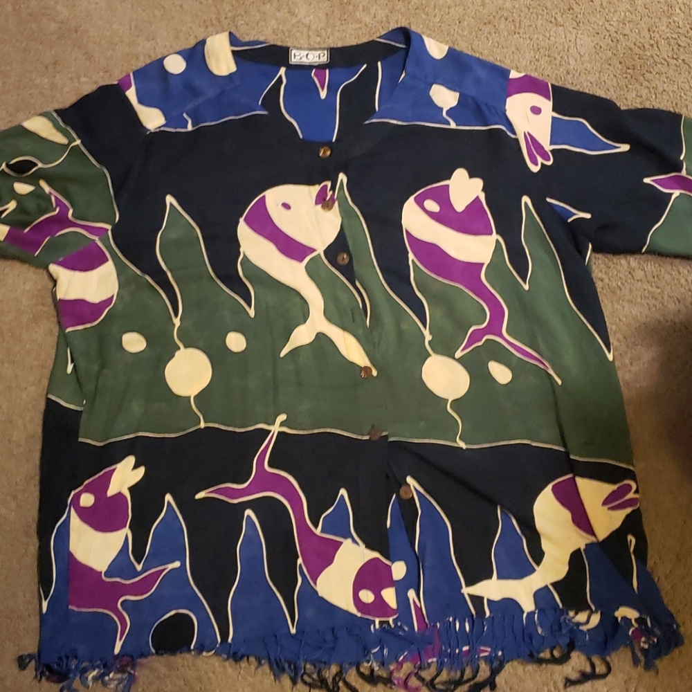 Plus Size Vintage Swim Cover/Duster